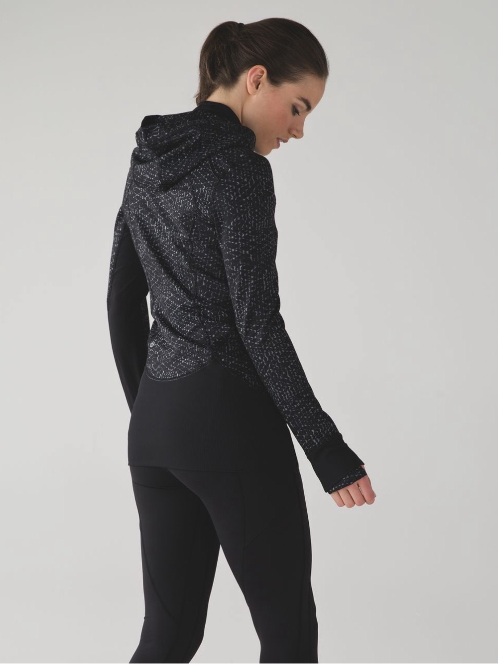 Lululemon Daily Practice Jacket Samba Snake Battleship Black